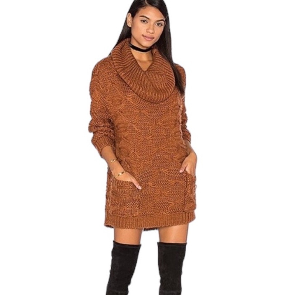 Somedays Lovin x Revolve Back at the Ranch Oversized Chunky Sweater in Ochre - L